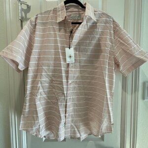 NWT Men's Nordstrom Coastaoro Pink 100% Cotton Button Down Shirt Size Large